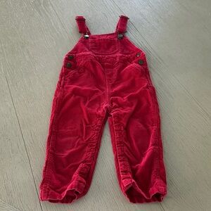 Hanna Andersson Red Corduroy Overalls